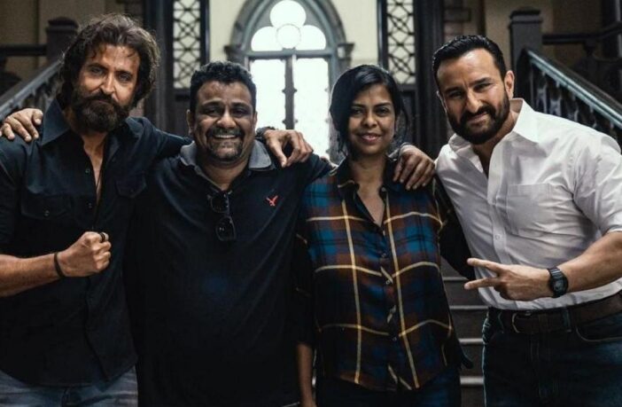 hrithik ROshan, Saif Ali Khan and Vikram Vedha team