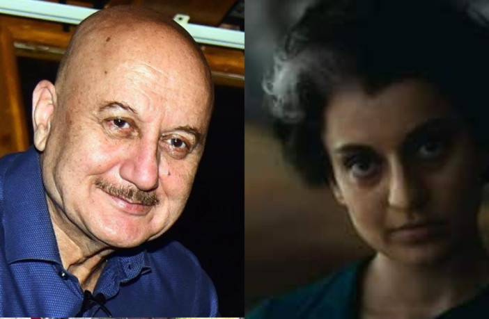 Anupam Kher and Kangana Ranaut as Indira Gandhi