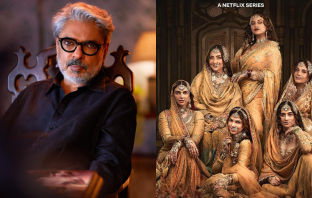 Sanjay Leela Bhansali file photo and Heermandi poster file photo