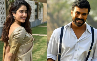 Janhvi Kapoor file photo and Ram Charan file photo